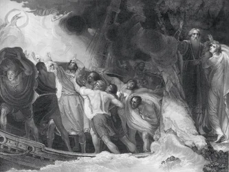 De storm, Act I, Scene I, gegraveerd door B. Smith